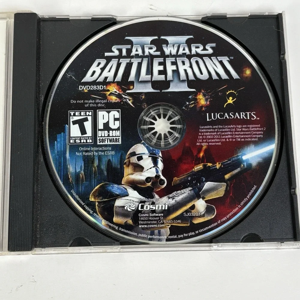 Star Wars: Battlefront II Jewel Case (PC, 2010) Computer Video Game